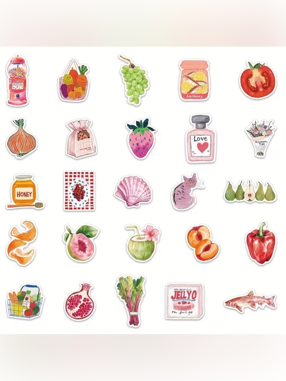 50 European Summer Aesthetic Stickers Coastal Market Scrapbook Pack - Picture 6 of 8